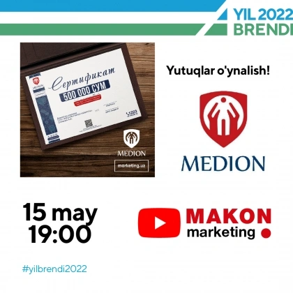 “Yil brendi 2022” Ishtirokchilar uchun sovg'alar